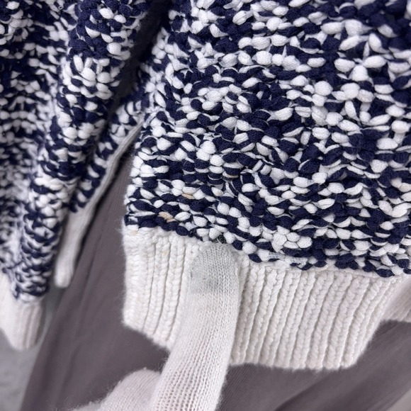 Rag & Bone Jean Textured Knit Pullover Sweater Womens Size‎ Small Navy White - Picture 7 of 7